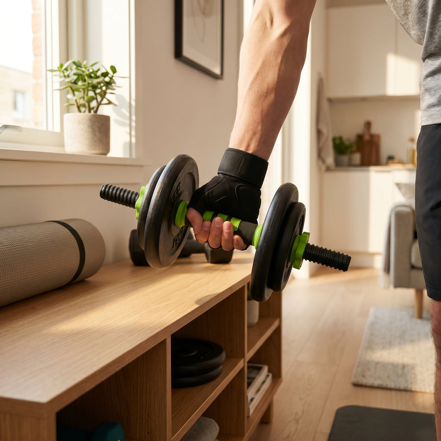 CINQ dumbbell curl mid-rep